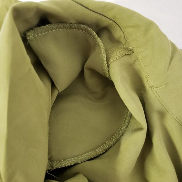 Apparenza Womens Top Large Green Button Front 3/4 Sleeve Pockets Shoulder Pads - Picture 7 of 9